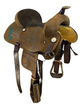 PRICE REDUCED! 15 Inch Used Mavericks Saddle Co Barrel Saddle 45 Wide Tree