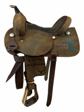 PRICE REDUCED! 15 Inch Used Mavericks Saddle Co Barrel Saddle 45 Wide Tree