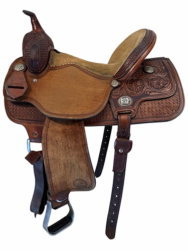 15 Inch Used Reinsman Barrel Saddle Medium Tree 4261