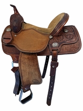 15 Inch Used Reinsman Barrel Saddle Medium Tree 4261