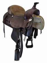 15 Inch Used Rocking R Ranch Saddle Wide Tree