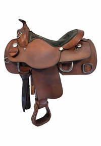 15 Inch Used Rocking R Training Saddle