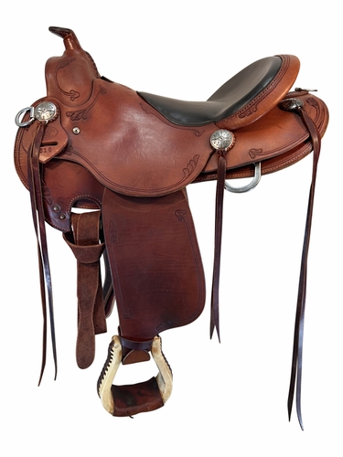 15 Inch Used RW Bowman Blight Trail Saddle 9516
