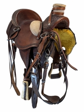 15 Inch Used S and M Saddle Co Rande Wade Saddle X Wide Tree 15252