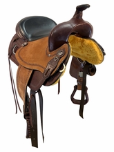 15 Inch Used Scott Thomas Trail Saddle Wide Tree Lark Spur