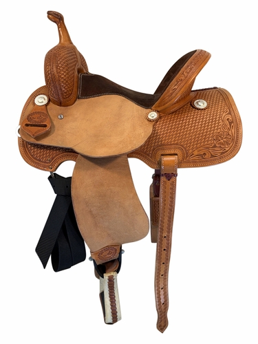 15 Inch Used SRS Saddlery Barrel Saddle Wide Tree