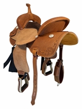 15 Inch Used SRS Saddlery Barrel Saddle Wide Tree