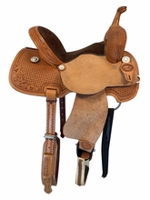 15 Inch Used SRS Saddlery Barrel Saddle Wide Tree