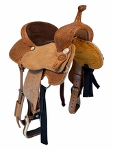 15 Inch Used SRS Saddlery Barrel Saddle Wide Tree