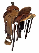 SOLD 2026/08/10 15 Inch Used Teskey Roping Saddle Wide Tree