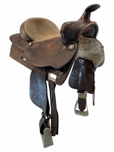 15 Inch Used Tex Tan Trail Saddle Medium Tree