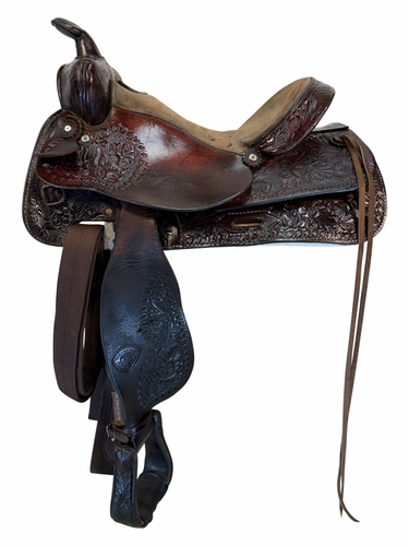 15 Inch Used Tex Tan Trail Saddle Medium Tree