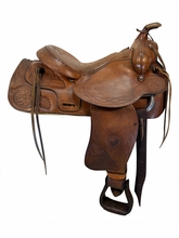 15 Inch Used Tex Tan Trail Saddle Medium Tree