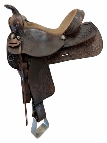 15 Inch Used Tex Tan Trail Saddle Medium Tree