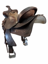 15 Inch Used Tex Tan Trail Saddle Medium Tree