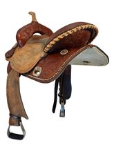 SOLD 2025/12/04 15 Inch Used TexTan Barrel Saddle