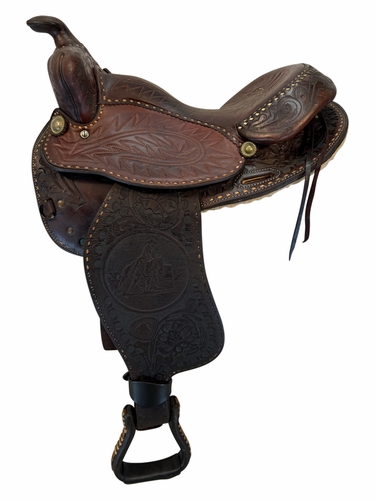 15 Inch Used TexTan Trail Saddle Medium Tree