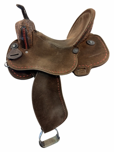 HOLD 2026/07/10j  15 Inch Used Whinniewear Barrel Saddle Medium Tree