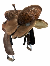 HOLD 2026/07/10j  15 Inch Used Whinniewear Barrel Saddle Medium Tree