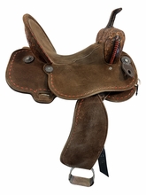 HOLD 2026/07/10j  15 Inch Used Whinniewear Barrel Saddle Medium Tree