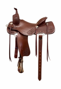 15" to 16" Billy Cook Cowhorse Cats Eye Front & Rear Saddle 6315