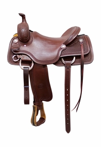 15" to 17" Billy Cook 1/2 Breed Waffle w/Shell Border Ranch Cutter Saddle 8967