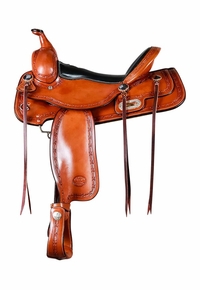 15" to 17" Billy Cook Barbwire Border WJ Trail Saddle 1781