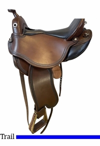 15" to 18" DP Saddlery Quantum Short & Light Western Trail Saddle 6332