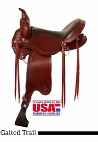 15in Big Horn Gaited Trail Saddle 4in Cantle with Leather Skirts 812 SAVE $184 CLEARANCE