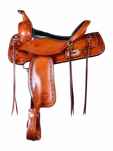 15" to 17" Billy Cook Barbwire Border WJ Trail Saddle 1781