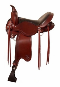 16" 17" Big Horn Gaited Trail Saddle 4" Cantle with Leather Skirts 812