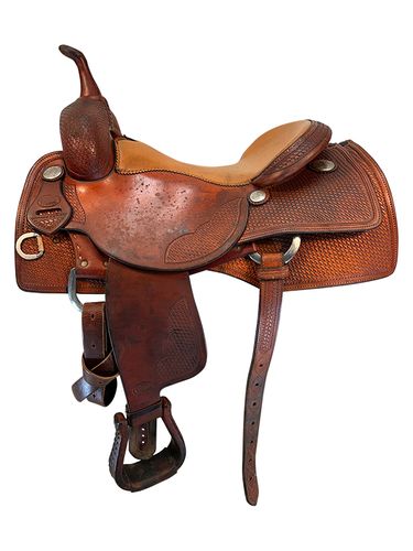 16.5Inch Used Bobs Custom Cutting Saddle