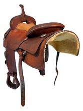 16.5Inch Used Bobs Custom Cutting Saddle