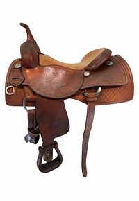 16.5Inch Used Bobs Custom Cutting Saddle