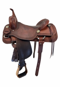HOLD 2025/12/01j  16.5Inch Used Bowden Leather Co Ranch Saddle Platinum