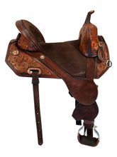 16.5Inch Used Circle Y Horse Tack World Treeless Barrel Saddle 5199