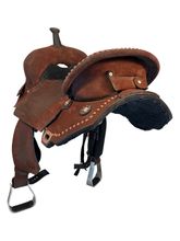 16.5Inch Used Circle Y JBN Thunderbird Treeless Barrel Saddle 3915