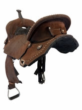 SOLD 2026/07/13 16.5Inch Used Circle Y JBN Treeless Barrel Saddle Wide Tree  3915