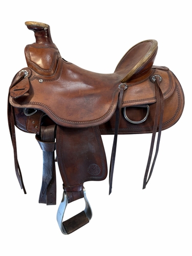 16.5Inch Used Circle Y Ranch Saddle Wide Tree 1344