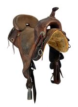 16.5Inch Used Circle Y Tammy Fischer Medium Horn Remuda Treeless Barrel Saddle 1317