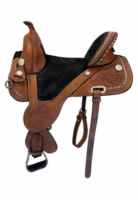 16.5Inch Used Circle Y Tammy Fischer Treeless Barrel Saddle Medium Tree 1310