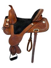 16.5Inch Used Circle Y Tammy Fischer Treeless Barrel Saddle Medium Tree 1310