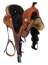 16.5Inch Used Circle Y Tammy Fischer Treeless Barrel Saddle Medium Tree 1310
