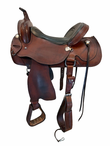16.5Inch Used HedgPeth Trail Saddle Medium Tree