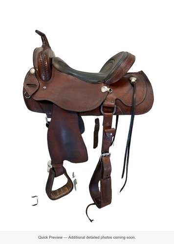 16.5Inch Used HedgPeth Trail Saddle Medium Tree