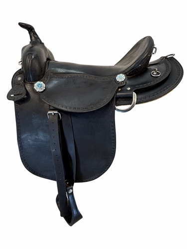 16.5Inch Used Henry Miller Double Creek Trail Saddle Wide Tree 102