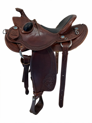 16.5Inch Used Olen Miller Ranch Saddle Medium Tree