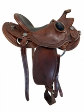 16.5Inch Used Olen Miller Ranch Saddle Medium Tree