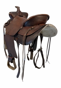 16.5Inch Used Simco Ranch Saddle Medium Tree 8692