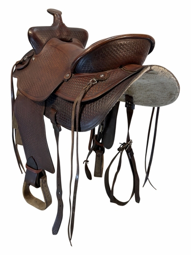 16.5Inch Used Simco Ranch Saddle Medium Tree 8692